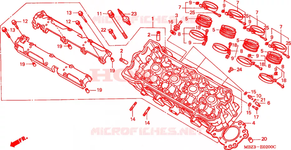 CULASSE Honda MOTO 600 HORNET 2003  CB600F21