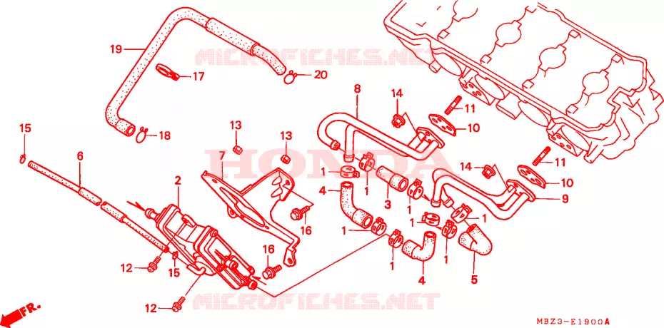 FILTRE A AIR - SOUPAPE D'AIR Honda MOTO 600 HORNET 2003  CB600F21