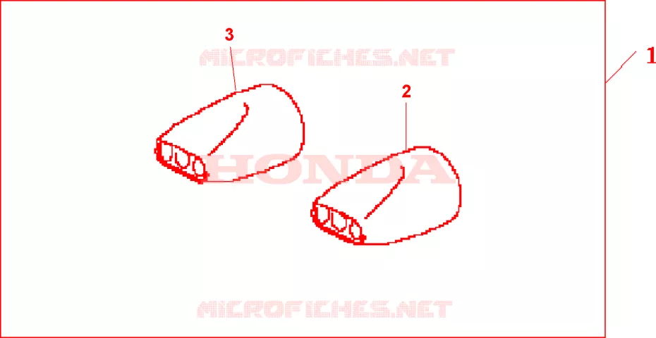 EMBOUT D'ECHAPPEMENT OVAL Honda MOTO 1800 GOLD-WING 2002  GL1800A2