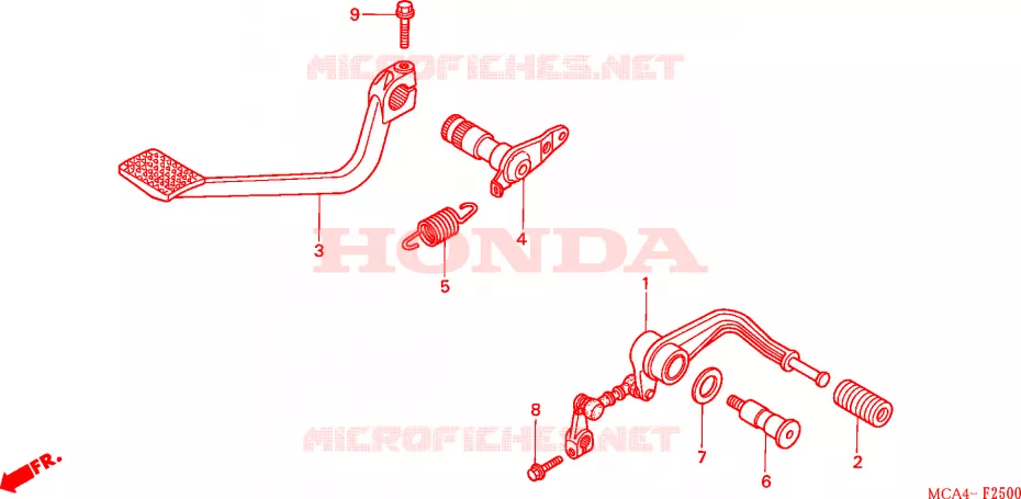 PEDALE Honda MOTO 1800 GOLD-WING 2006  GL18006