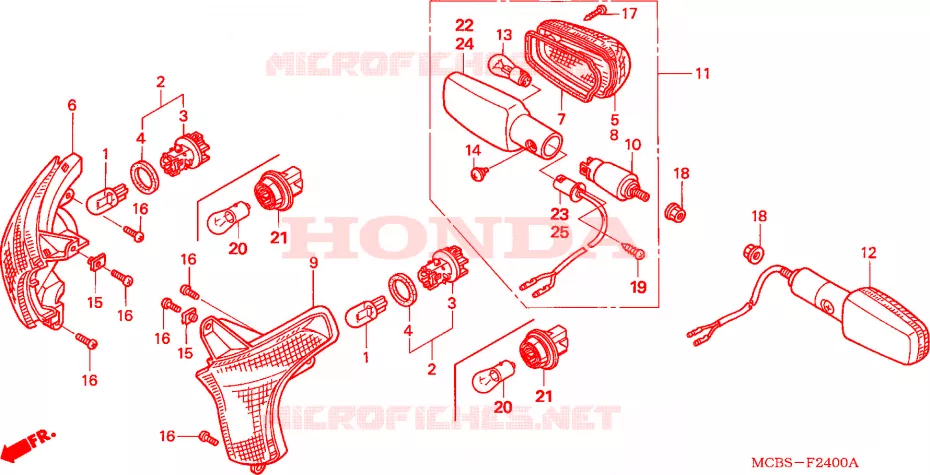 CLIGNOTANT Honda MOTO 650 TRANSALP 2004  XL650V4