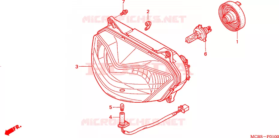 PHARE Honda MOTO 650 TRANSALP 2005  XL650V4