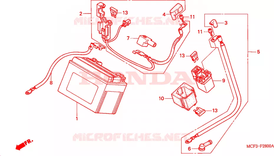 BATTERIE Honda MOTO 1000 SP 2006  VTR1000SP6