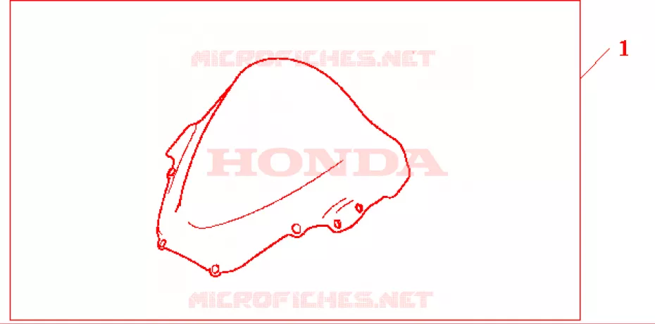 BULLE HAUTE VTR1000 SP1 Honda MOTO 1000 SP 2002  VTR1000SP3
