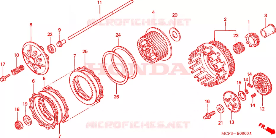 EMBRAYAGE Honda MOTO 1000 SP 2006  VTR1000SP6