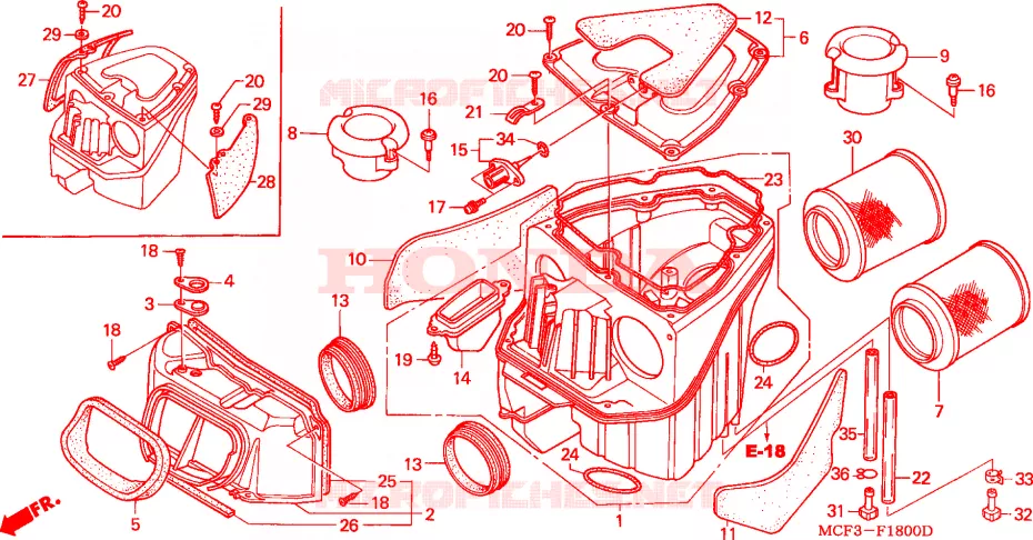 FILTRE A AIR Honda MOTO 1000 SP 2005  VTR1000SP5