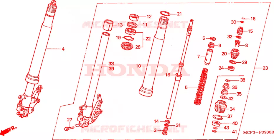 FOURCHE Honda MOTO 1000 SP 2006  VTR1000SP6