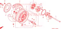 ROUE ARRIERE pour Honda VTX 1800 C de 2002