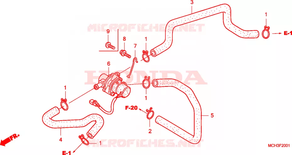 COMMANDE INJECTION D'AIR SOUPAPE Honda MOTO 1800 VTX 2003  VTX1800C3