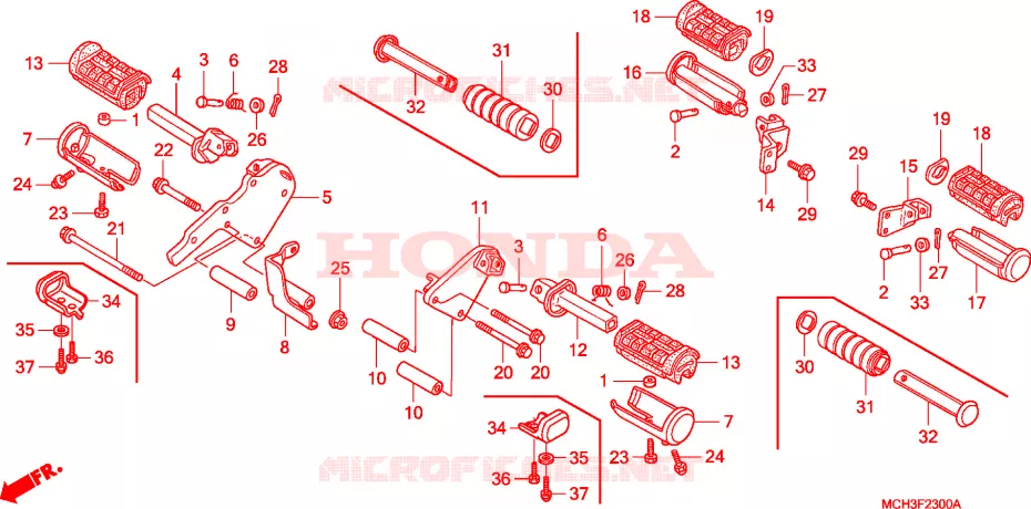 REPOSE PIED Honda MOTO 1800 VTX 2002  VTX1800C2