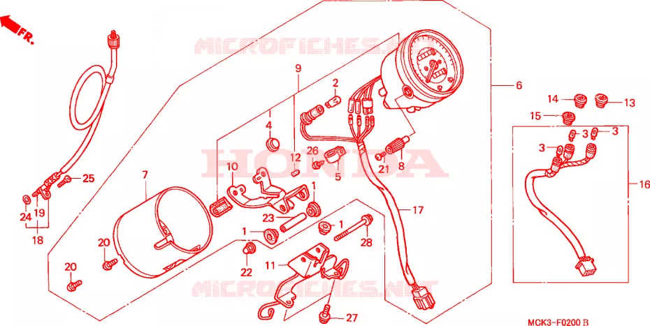 COMPTEUR Honda MOTO 1100 SHADOW 2000  VT1100C2Y