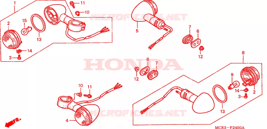 CLIGNOTANT Honda MOTO 750 SHADOW 2001  VT750DC1