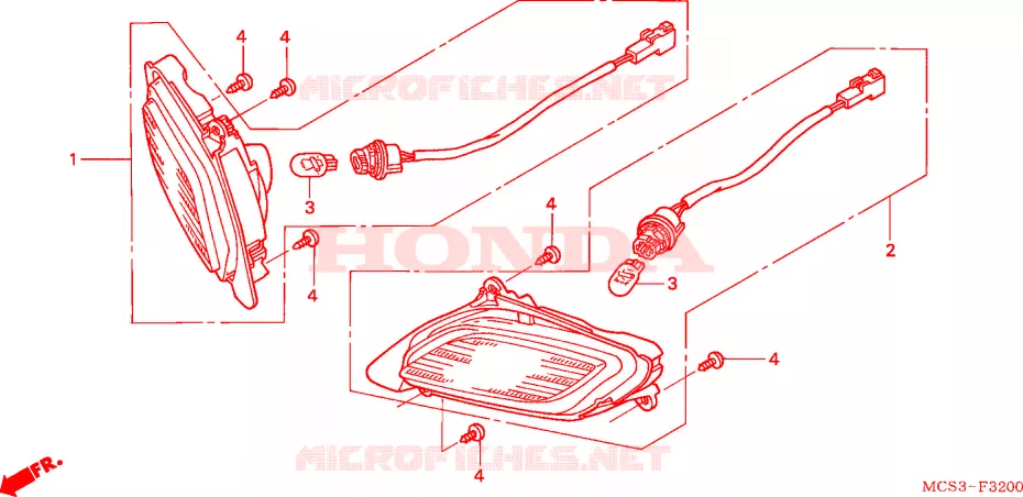 CLIGNOTANT Honda MOTO 1300 PAN-EUROPEAN 2004  ST1300A4