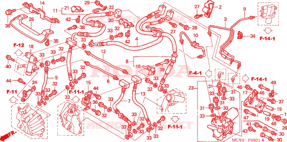 DURITE FREIN AVANT  Honda MOTO 1300 PAN-EUROPEAN 2004  ST1300A4