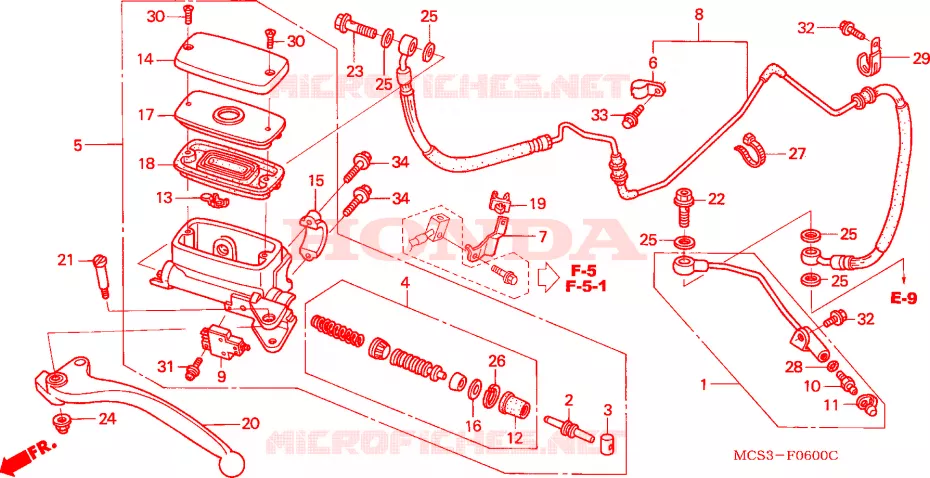 MAITRE-CYLINDRE Honda MOTO 1300 PAN-EUROPEAN 2004  ST1300A4