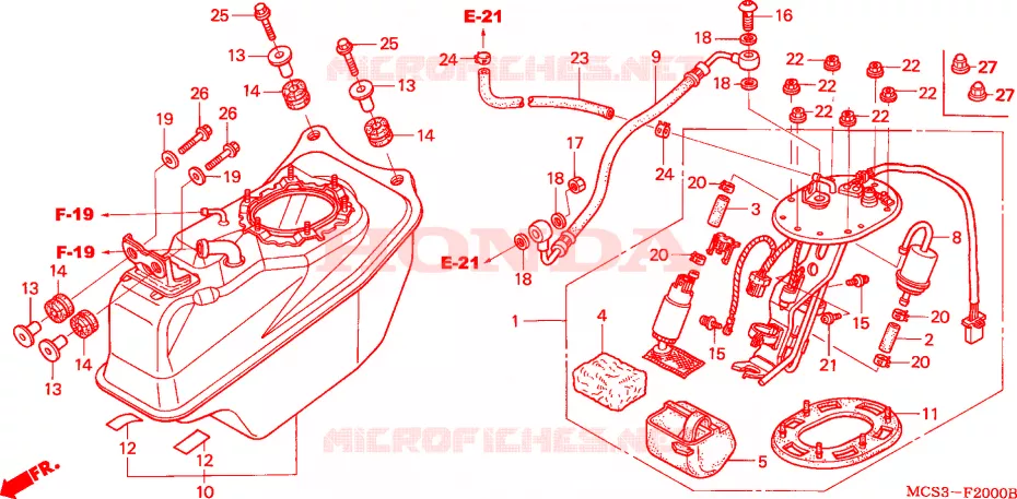 POMPE A ESSENCE Honda MOTO 1300 PAN-EUROPEAN 2003  ST1300A3
