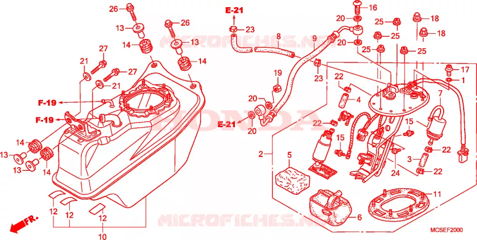 POMPE A ESSENCE Honda MOTO 1300 PAN-EUROPEAN 2011  ST1300AA
