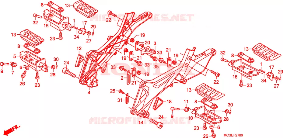 REPOSE PIED Honda MOTO 1300 PAN-EUROPEAN 2011  ST1300AA
