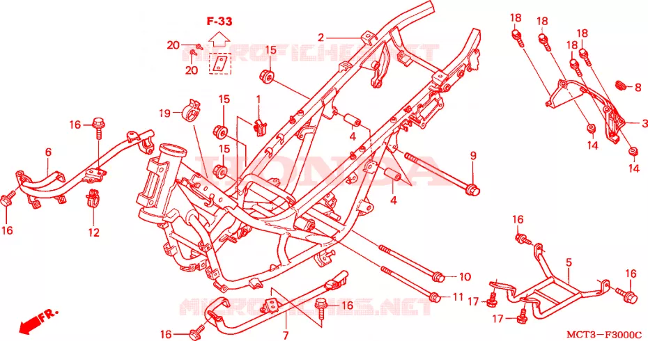 CADRE Honda SCOOTER 600 SILVERWING 2005  FJS600D4