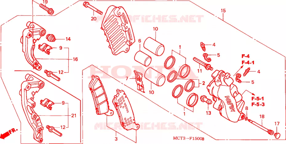 ETRIER DE FREIN AVANT Honda SCOOTER 600 SILVERWING 2005  FJS600A5