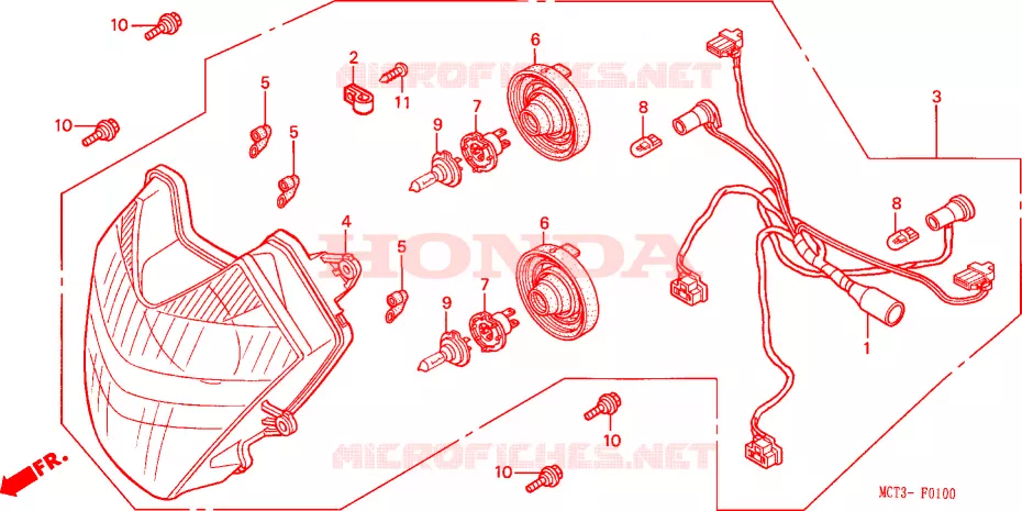 PHARE Honda SCOOTER 600 SILVERWING 2003  FJS600D3