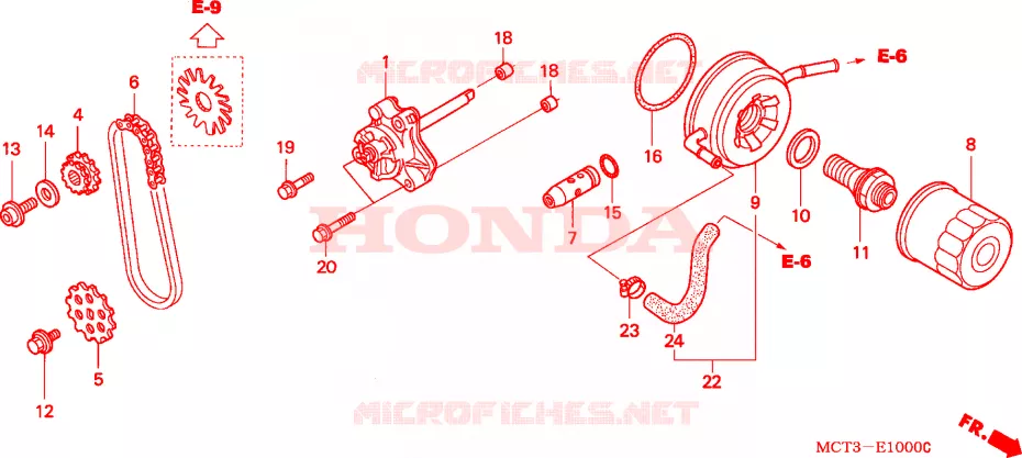 POMPE A HUILE Honda SCOOTER 600 SILVERWING 2004  FJS600A4