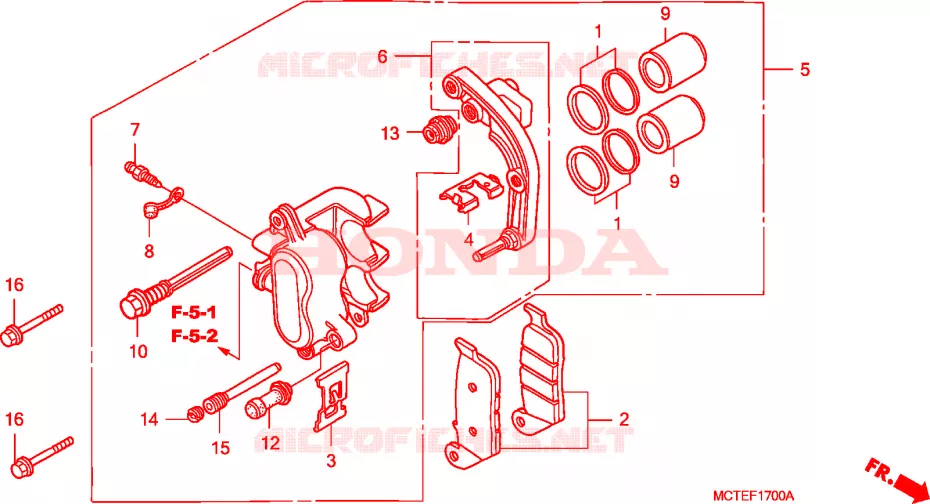 ETRIER DE FREIN ARRIERE Honda SCOOTER 400 SILVERWING 2007  FJS400D7