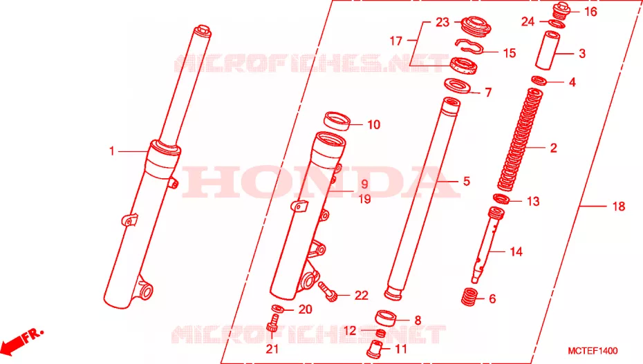 FOURCHE Honda SCOOTER 600 SILVERWING 2006  FJS600D6