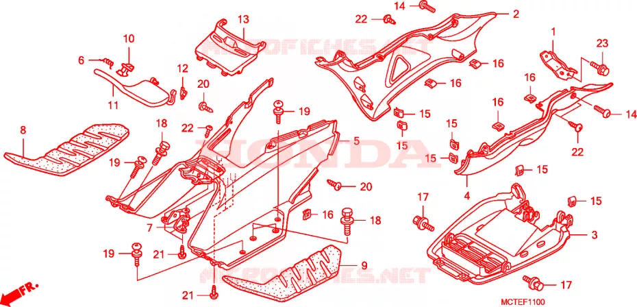 MARCHE PIEDS Honda SCOOTER 600 SILVERWING 2007  FJS600A6