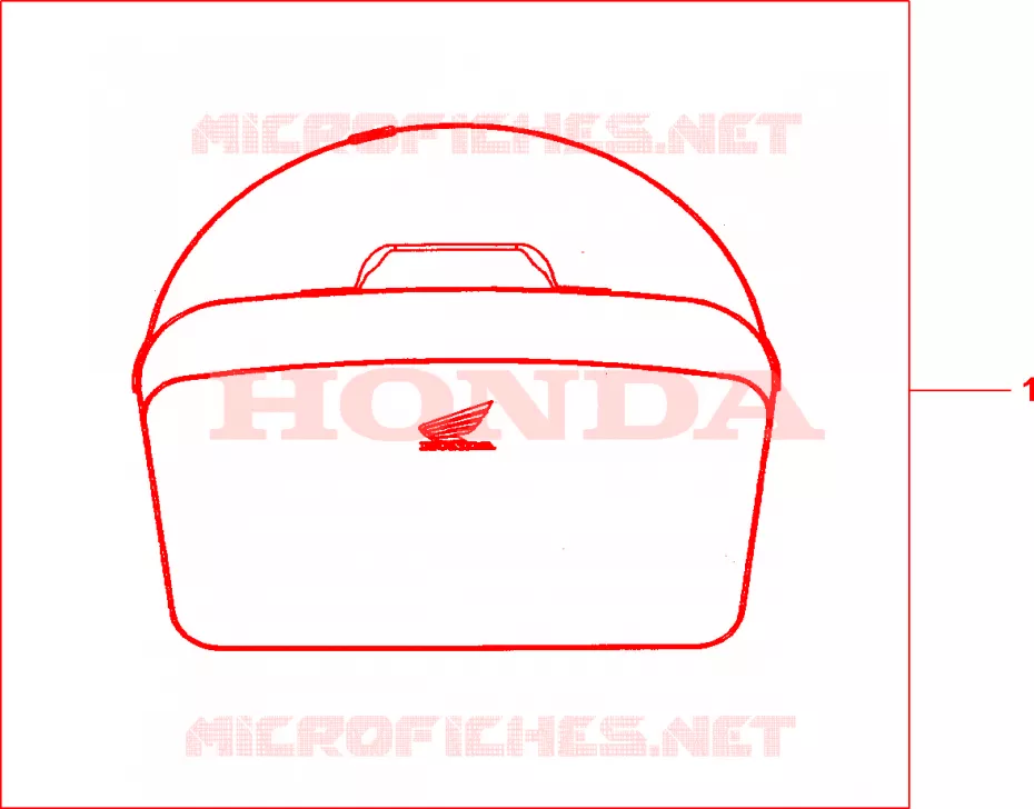SAC INTERIEUR DE TOP CASE Honda SCOOTER 600 SILVERWING 2007  FJS600D7