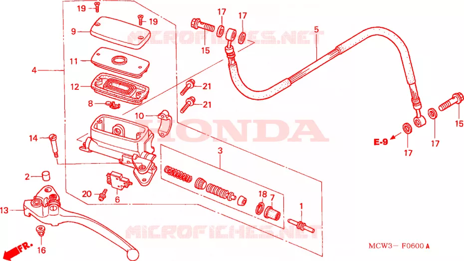 MAITRE-CYLINDRE Honda MOTO 800 VFR 2003  VFR8003