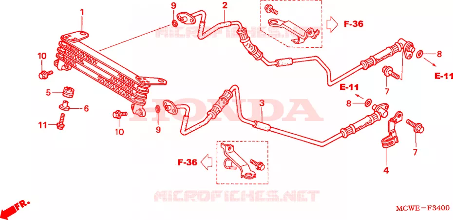 RADIATEUR D'HUILE Honda MOTO 800 VFR 2007  VFR8006