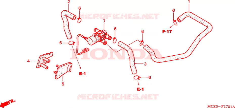 COMMANDE INJECTION D'AIR SOUPAPE Honda MOTO 900 HORNET 2003  CB900F3_A