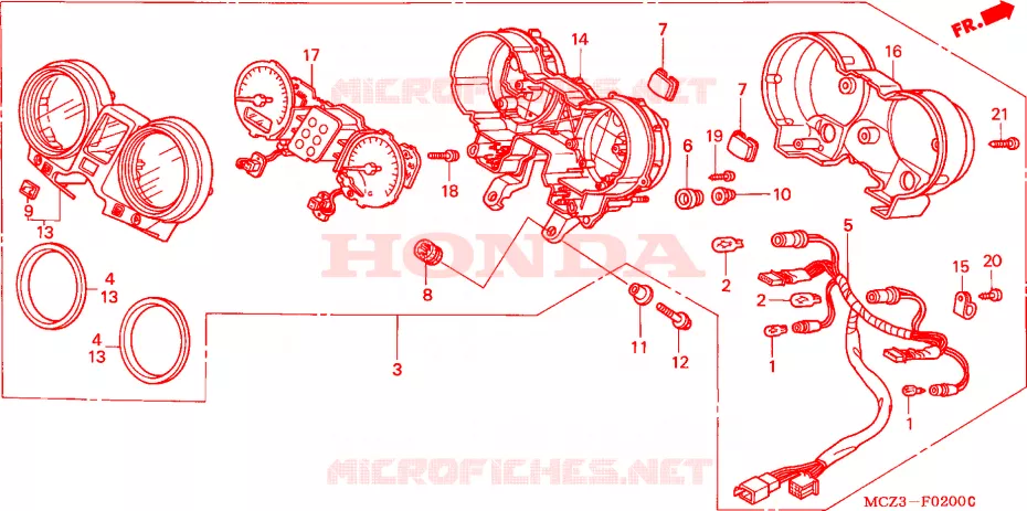 COMPTEUR Honda MOTO 900 HORNET 2003  CB900F2