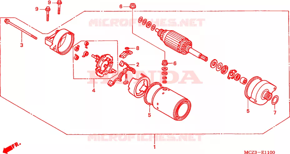 DEMARREUR Honda MOTO 900 HORNET 2004  CB900F4