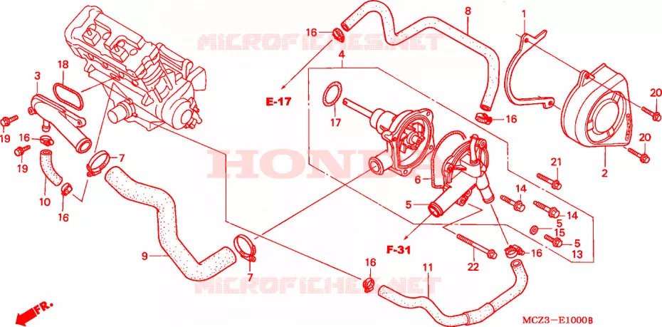 POMPE A EAU Honda MOTO 900 HORNET 2003  CB900F3