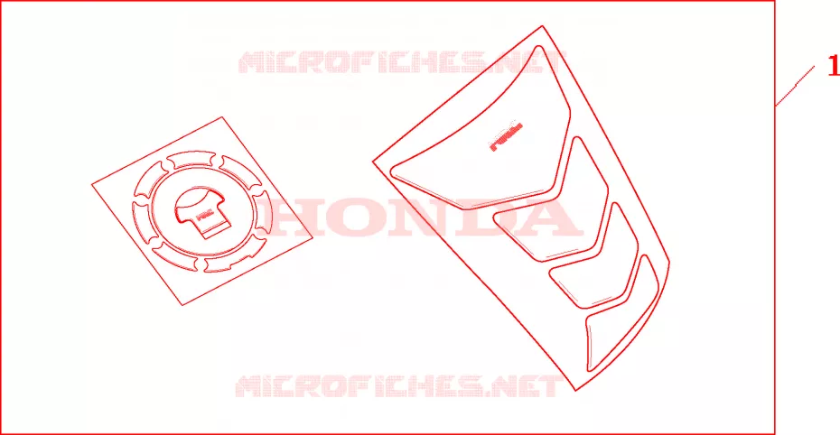 PROTECTION DE RESERVOIR - BOUCHON D'ESSENCE Honda MOTO 900 HORNET 2005  CB900F5