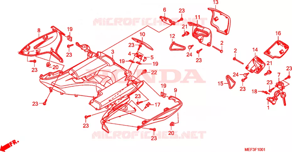 BOITE INTERIEURE(FJS400D9/FJS400A) Honda SCOOTER 400 SILVERWING 2011  FJS400D9