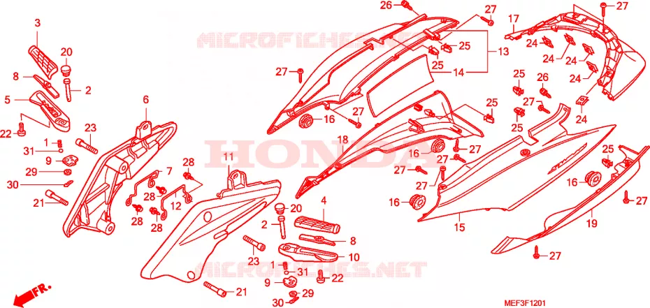 HOUSSE DE CARROSSERIE(FJS400D9/FJS400A) Honda SCOOTER 400 SILVERWING 2016  FJS400D9