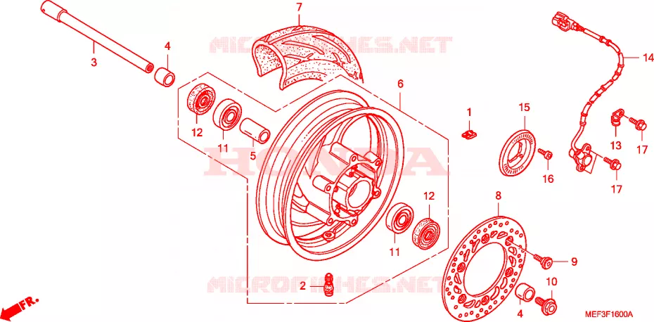 ROUE AVANT Honda SCOOTER 400 SILVERWING 2016  FJS400D9