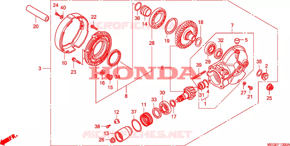 COUPLE CONIQUE Honda MOTO 750 SHADOW 2009  VT750C9