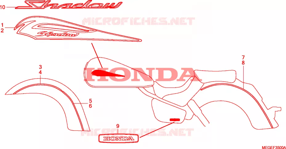 CLIGNOTANT(VT750C2B/VT750CS) Honda MOTO 750 SHADOW 2011  VT750CSB