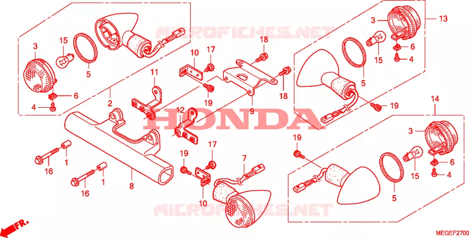 SILENCIEUX D'ECHAPPEMENT Honda MOTO 750 SHADOW 2011  VT750CSB