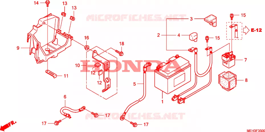 BATTERIE Honda MOTO 700 DN01 2009  NSA700A9