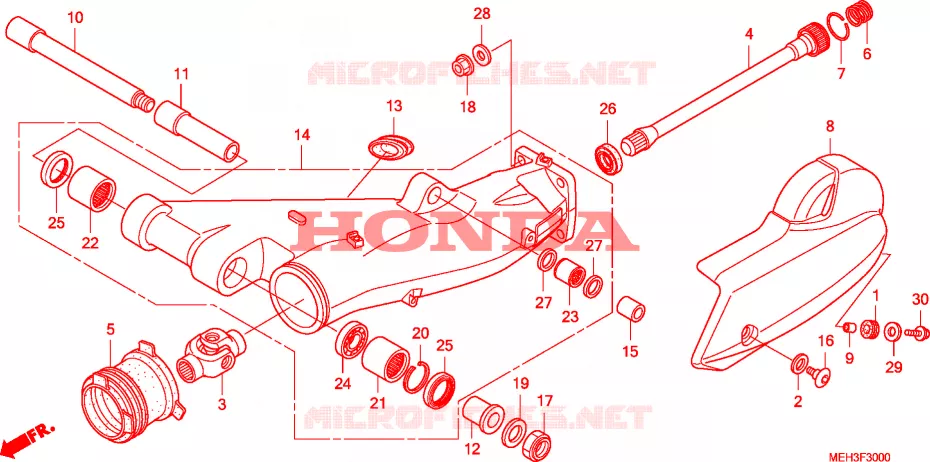 BRAS OSCILLANT Honda MOTO 700 DN01 2010  NSA700A9