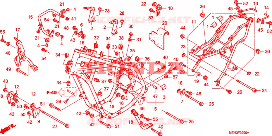 CADRE Honda MOTO 700 DN01 2009  NSA700A9