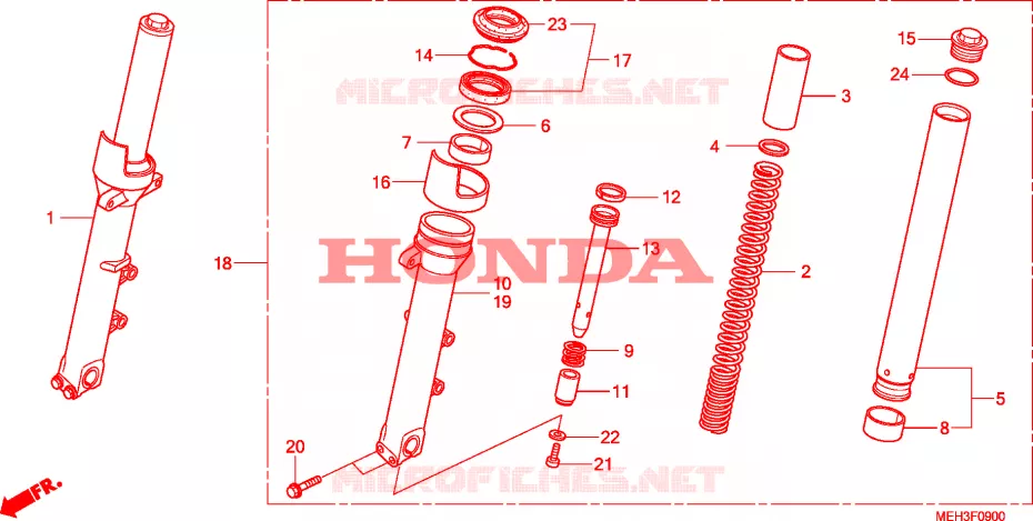FOURCHE Honda MOTO 700 DN01 2009  NSA700A9