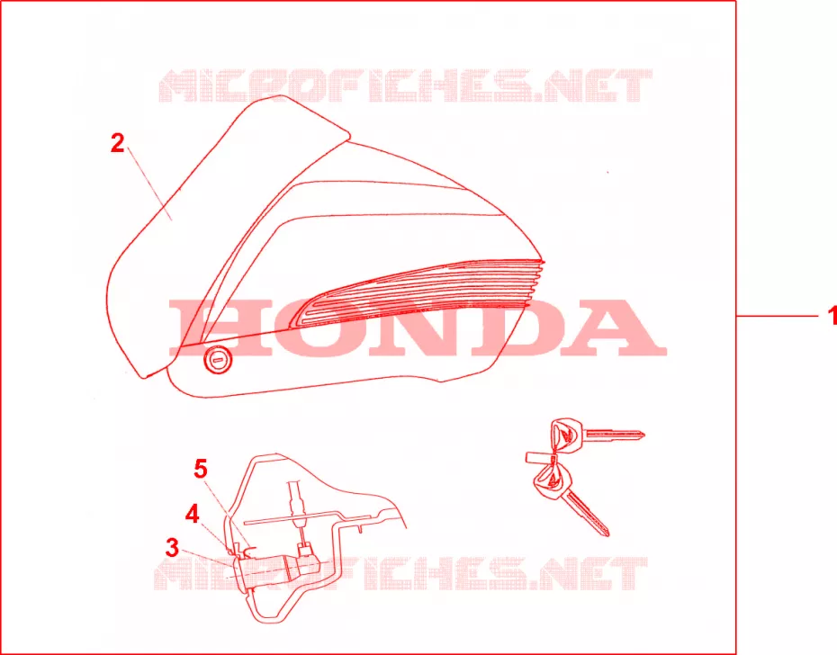 TOP CASE CRUISING NHA66P Honda MOTO 700 DN01 2009  NSA700A9