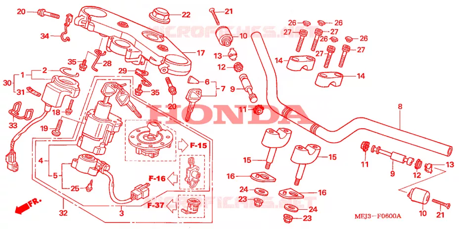 GUIDON - TE DE FOURCHE Honda MOTO 1300 CB 2005  CB1300F13
