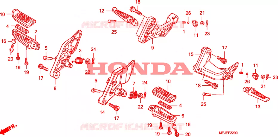 REPOSE PIED Honda MOTO 1300 CB 2006  CB1300S6